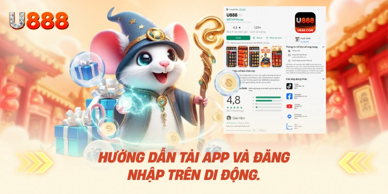 Hướng dẫn tải app và đăng nhập trên di động.